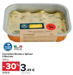 Carrefour Market Prodotti Carrefour Cannelloni Ricotta e Spinaci Il Mercato offerta