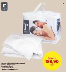Interspar RUBIN Piumino matrimoniale invernale 90% piumino 10% piumetta offerta