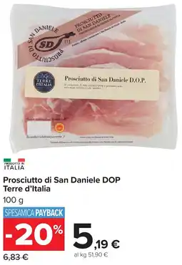 Carrefour Market Prosciutto di San Daniele D.O.P. Terre d'Italia offerta