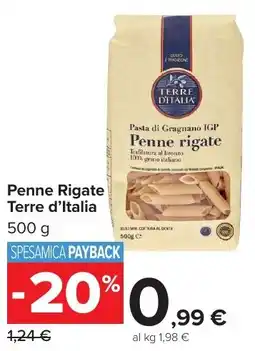 Carrefour Market Penne Rigate Terre d'Italia offerta