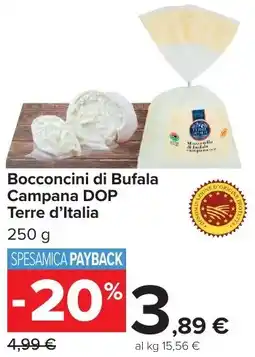 Carrefour Market Bocconcini di Bufala Campana DOP Terre d'Italia offerta