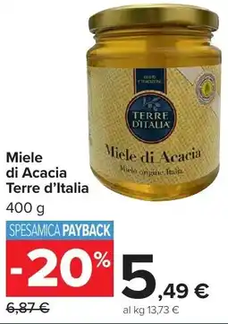 Carrefour Market Miele di Acacia Terre d'Italia offerta