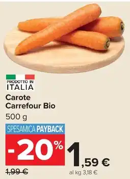 Carrefour Market Carote Carrefour Bio offerta