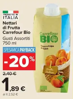 Carrefour Market Nettari di Frutta Carrefour Bio offerta