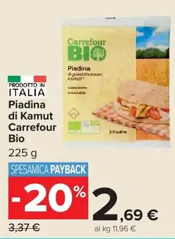 Carrefour Market Piadina di Kamut Carrefour Bio offerta
