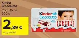 Carrefour Market Kinder Cioccolato Conf. 16 pz offerta