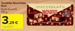 Carrefour Market Tavolette Nocciolato Novi offerta