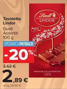 Carrefour Market Tavoletta Lindor offerta