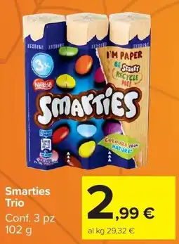 Carrefour Market Smarties Trio Conf. 3 pz offerta