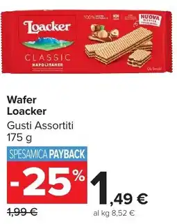 Carrefour Market Wafer Loacker offerta