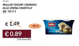 Prezzemolo e Vitale Muller yogurt cremoso alla crema chantilly offerta