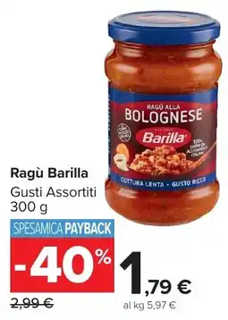 Carrefour Market Ragù Barilla offerta