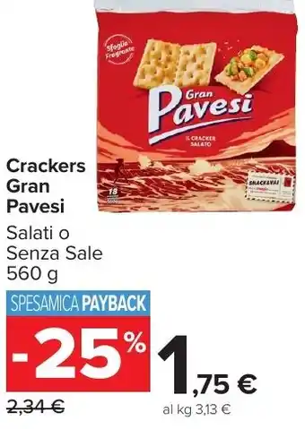 Carrefour Market Crackers Gran Pavesi offerta