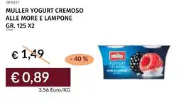Prezzemolo e Vitale Muller yogurt cremoso alle more e lampone offerta