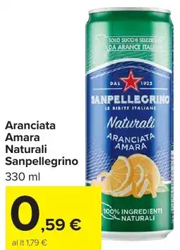 Carrefour Market Aranciata Amara Naturali Sanpellegrino offerta