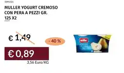 Prezzemolo e Vitale Muller yogurt cremoso con pera a pezzi offerta