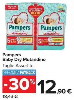 Carrefour Market Pampers Baby Dry Mutandino offerta