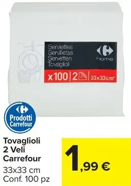 Carrefour Market Prodotti Tovaglioli 2 Veli Carrefour offerta