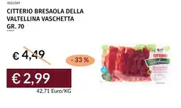 Prezzemolo e Vitale Citterio bresaola della valtellina vaschetta offerta