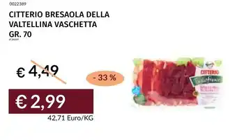 Prezzemolo e Vitale Citterio bresaola della valtellina vaschetta offerta