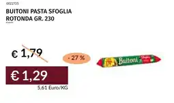 Prezzemolo e Vitale Buitoni pasta sfoglia rotonda offerta