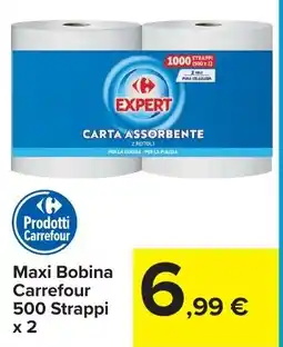 Carrefour Market Maxi Bobina Carrefour 500 Strappi x 2 offerta