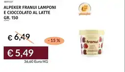 Prezzemolo e Vitale Alpeker franui lamponi e cioccolato al latte offerta
