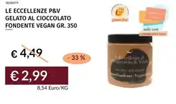 Prezzemolo e Vitale Le eccellenze p&v gelato al cioccolato fondente vegan offerta