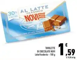 Conad Tavolette di cioccolato novi offerta