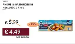 Prezzemolo e Vitale Findus 18 bastoncini di merluzzo offerta