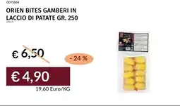 Prezzemolo e Vitale Orien bites gamberi in laccio di patate offerta