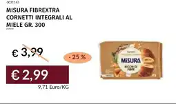 Prezzemolo e Vitale Misura fibrextra cornetti integrali al miele offerta