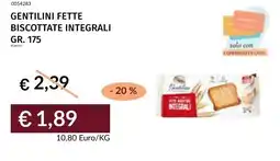 Prezzemolo e Vitale Gentilini fette biscottate integrali offerta