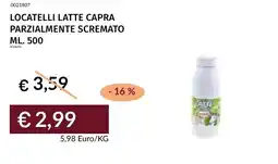 Prezzemolo e Vitale Locatelli latte capra parzialmente scremato offerta