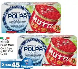 Carrefour Market Polpa MUTTI Conf. 3 pz Cad. offerta
