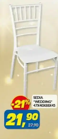 Risparmio Casa Sedia wedding 47 x 40 x 88 x 45 offerta
