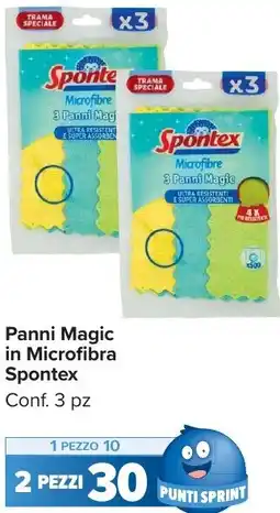 Carrefour Market Panni Magic in Microfibra SPONTEX Conf. 3 pz offerta
