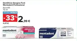 Carrefour Market Dentifricio Gengive Forti MENTADENT Professional offerta