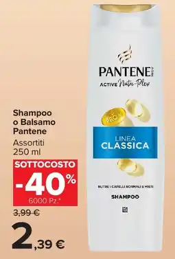 Carrefour Market Shampoo o Balsamo PANTENE offerta