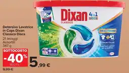 Carrefour Market Detersivo lavatrice in caps DIXAN classico discs offerta