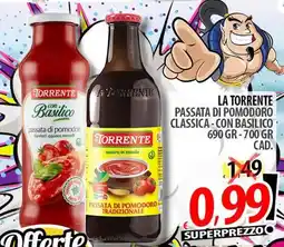 Il Genio Supermercato La torrente passata di pomodoro classica-con basilico offerta