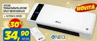 Risparmio Casa Neo 97158 termoventilatore split new display offerta