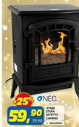 Risparmio Casa Neo 97160 stufa effetto camino offerta