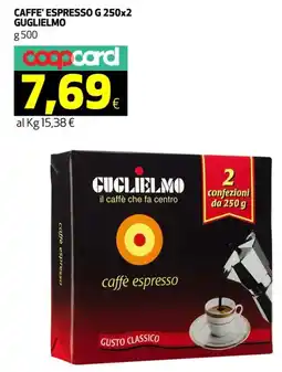 Ipercoop Caffe' espresso GUGLIELMO offerta