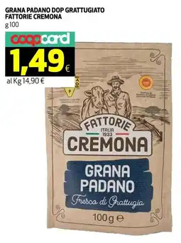 Ipercoop Grana padano dop grattugiato FATTORIE CREMONA offerta