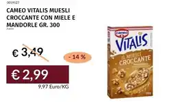 Prezzemolo e Vitale Cameo vitalis muesli croccante con miele e mandorle offerta