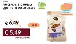 Prezzemolo e Vitale Piu cereali bio muesli con frutti bosco offerta