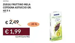 Prezzemolo e Vitale Zuegg fruttino mela cotogna astuccio offerta