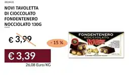 Prezzemolo e Vitale Novi tavoletta di cioccolato fondentenero nocciolato offerta