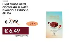 Prezzemolo e Vitale Lindt choco wafer cioccolato al latte e nocciole astuccio offerta